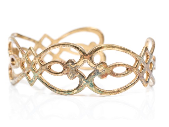 Sterling Silver Lot Of Three Cuff And Hinged Style Bracelets, Assorted Patterns