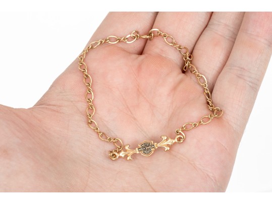 10k Yellow Gold Fun Collection Of Harley Davidson Themed Jewelry Pieces