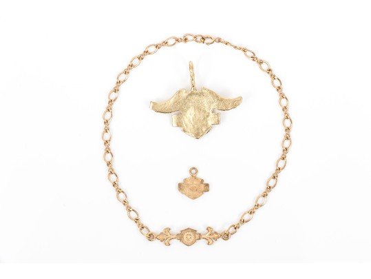 10k Yellow Gold Fun Collection Of Harley Davidson Themed Jewelry Pieces