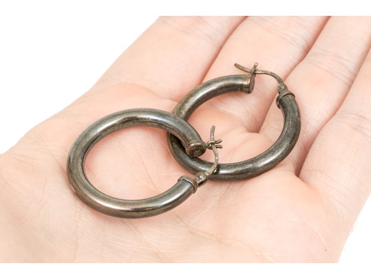 Sterling Silver Assorted Collection Of Hoop Earrings