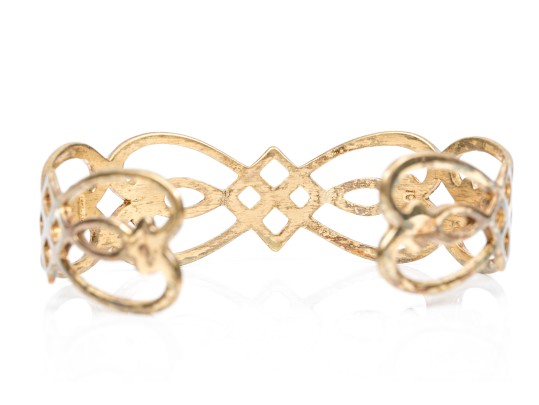 Sterling Silver Lot Of Three Cuff And Hinged Style Bracelets, Assorted Patterns