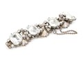 Sterling Silver Fun Impactful Vintage Chunky Rhinestone Bracelet