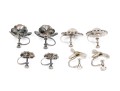 Sterling Silver Assorted Lot Of Pretty Vintage Screwback Style Earrings