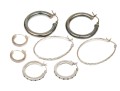 Sterling Silver Assorted Collection Of Hoop Earrings