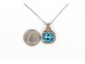 Pair Of Complementary Sterling Silver Opal Mosaic Set Earrings And Pendant, With Chain