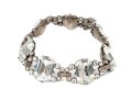 Sterling Silver Fun Impactful Vintage Chunky Rhinestone Bracelet
