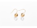 14k Yellow Gold Pair Of Striking Briolette Cz Drop Earrings