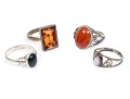 Sterling Silver Interesting Collection Of Assorted Rings, Size 6