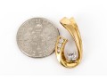 14k Yellow Gold Striking Contemporary Diamond Set Swirl Pendant, App. 0.19 TCW