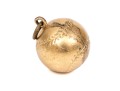 10k Yellow Gold Fun Chased Large 15.9mm Baseball Motif Charm Pendant