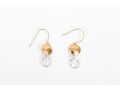 14k Yellow Gold Pair Of Striking Briolette Cz Drop Earrings