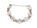 Sterling Silver Fun Impactful Vintage Chunky Rhinestone Bracelet