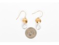14k Yellow Gold Pair Of Striking Briolette Cz Drop Earrings