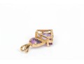 14k Yellow Gold Unusual Light Purple Amethyst Fantasy Cut Pendant