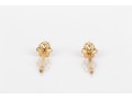 Dainty 14K And Diamond Set Stud Earrings