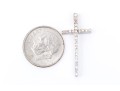 Petite 14K White Gold And Diamond Cross Pendant