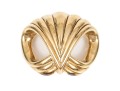 14k Yellow Gold Contemporary Open Ribbed Swirl Pendant/enhancer