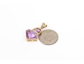 14k Yellow Gold Unusual Light Purple Amethyst Fantasy Cut Pendant