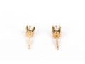 14K Yellow Gold Brilliant Diamond Stud Earrings, App. 0.45 TCW