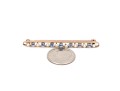 10k Gold Vintage Beautiful Light Blue Sapphire And Seed Pearl Bar Pin