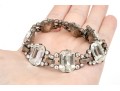 Sterling Silver Fun Impactful Vintage Chunky Rhinestone Bracelet