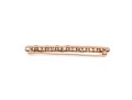 10k Gold Vintage Beautiful Light Blue Sapphire And Seed Pearl Bar Pin
