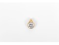 14k Yellow Gold Contemporary Large Bezel Set CZ Pendant