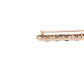 10k Gold Vintage Beautiful Light Blue Sapphire And Seed Pearl Bar Pin