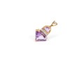 14k Yellow Gold Unusual Light Purple Amethyst Fantasy Cut Pendant