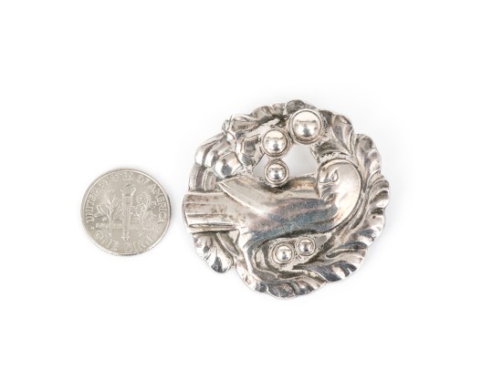 Georg Jensen Fabulous Vintage Dove Brooch, Pattern 165