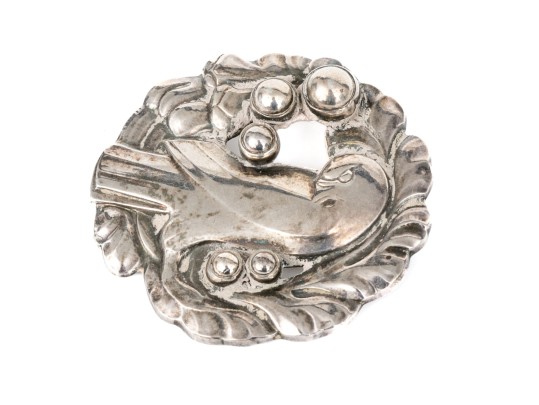 Georg Jensen Fabulous Vintage Dove Brooch, Pattern 165