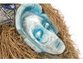 African Wood, Fiber And Paint Finished Mask, 20th C. 