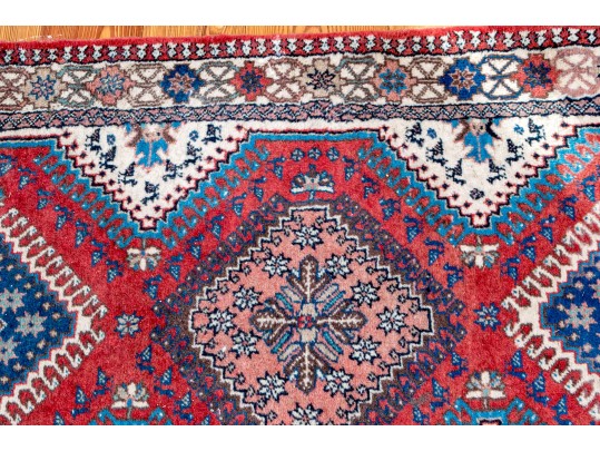 Hand-Knotted Persian Wool Runner Carpet, 9'-5