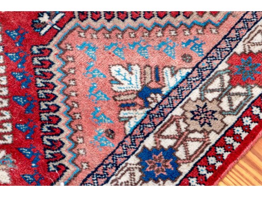 Hand-Knotted Persian Wool Runner Carpet, 9'-5