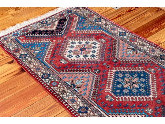 Hand-Knotted Persian Wool Runner Carpet, 9'-5