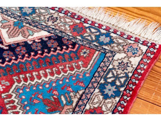 Hand-Knotted Persian Wool Runner Carpet, 9'-5