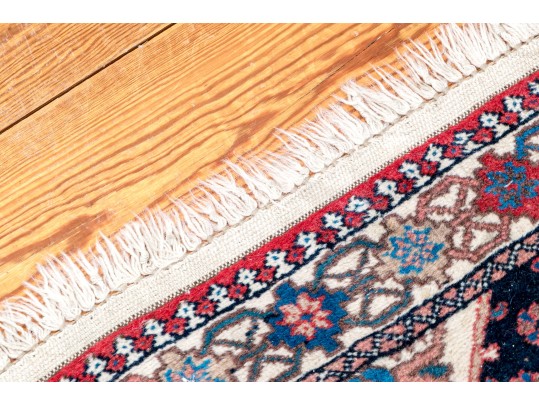 Hand-Knotted Persian Wool Runner Carpet, 9'-5