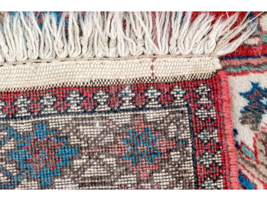 Hand-Knotted Persian Wool Runner Carpet, 9'-5