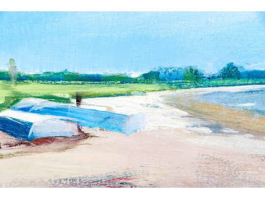 Caroline Gantz (American, B. 1954) Oil On Canvas, Nantucket, Beach Landscape