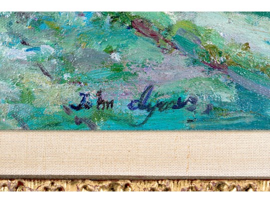 John Clymer (British-American, B. 1932) Oil On Canvas, Waterfront Town