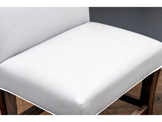 Pair Of Custom Upholstered Counter Stools