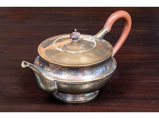 English Hammered Sterling Silver Teapot
