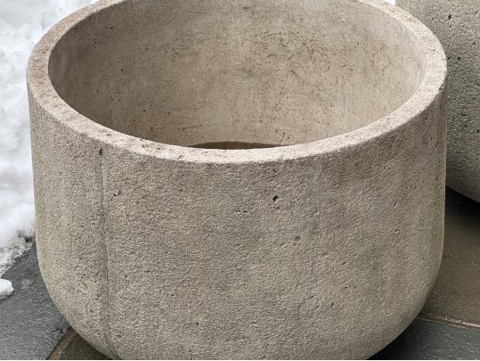 Pair Of Cast Stone Garden Planters