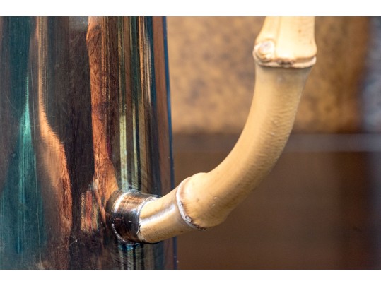 Gucci Silverplated Pitcher With Bamboo Handle