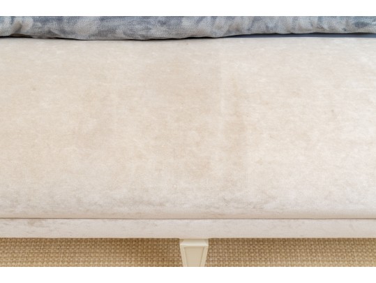 Lovely Transitional Style Velvet Upholstered Bench