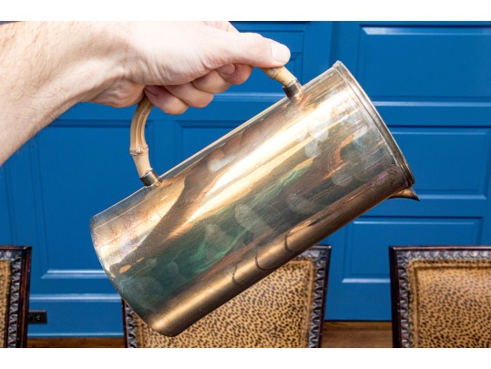 Gucci Silverplated Pitcher With Bamboo Handle