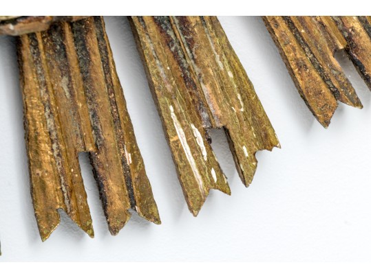 Rustic Italianate Gilt Sunburst Mirror