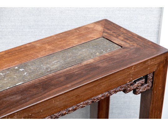 Chinese Carved Wood Slender Altar Table