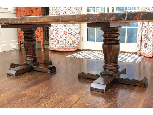 Fabulous 10' Farmhouse Double Pedestal Dining Table