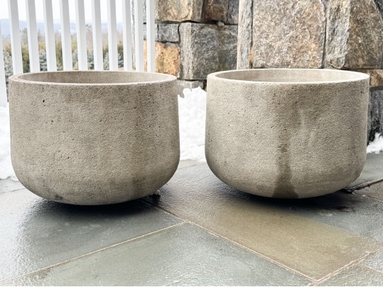 Pair Of Cast Stone Garden Planters